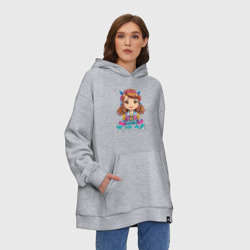 Худи SuperOversize хлопок Аля девочка аниме по русски - фото 2