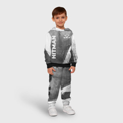 Детский костюм с толстовкой 3D Hitman - grey gradient вертикально - фото 2
