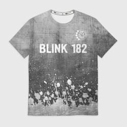 Мужская футболка 3D Blink 182 - grey gradient посередине