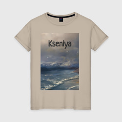 Женская футболка хлопок Kseniya волны