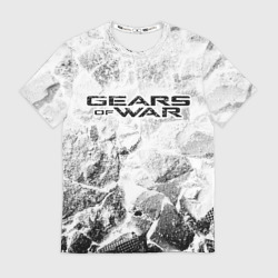 Мужская футболка 3D Gears of War white graphite