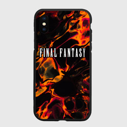 Чехол для iPhone XS Max матовый Final Fantasy red lava