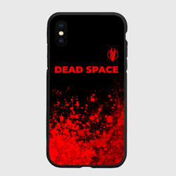 Чехол для iPhone XS Max матовый Dead Space - red gradient посередине