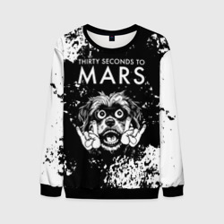Мужской свитшот 3D Thirty Seconds to Mars рок пес
