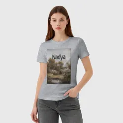 Женская футболка хлопок Nadya пейзаж - фото 2