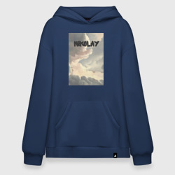 Худи SuperOversize хлопок  Nikolay облака