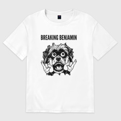 Мужская футболка хлопок Oversize Breaking Benjamin - rock dog