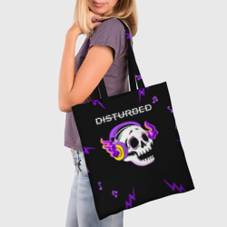 Шоппер 3D Disturbed неоновый череп - фото 2