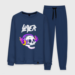 Мужской костюм хлопок Slayer - неоновый череп