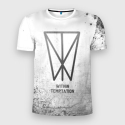 Мужская футболка 3D Slim Within Temptation - white gradient