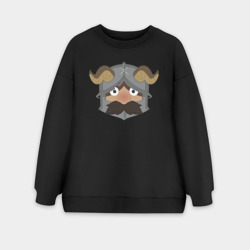 Женский свитшот oversize без начеса хлопок Сенши - подземелье вкусностей
