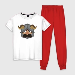 Женская пижама с белой футболкой хлопок Сенши - подземелье вкусностей