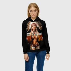 Женская толстовка 3D Индейское пиво  - подача топлес  - фото 2