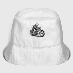 Детская панама хлопок Лабрадор байкер на мотоцикле на чоппере