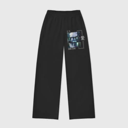 Женские брюки oversize без начеса хлопок Волшебница и злой офицер