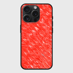 Чехол силиконовый для Apple iPhone 15 Pro матовый Красно-белые мазки