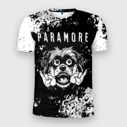Мужская футболка 3D Slim Paramore рок пес