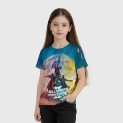 Детская футболка 3D Эскалация свободы Helldivers 2 - фото 2