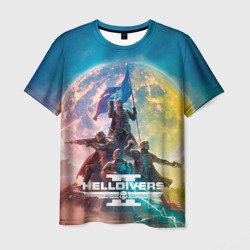 Мужская футболка 3D Эскалация свободы Helldivers 2