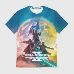 Мужская футболка 3D Эскалация свободы Helldivers 2