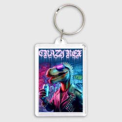 Брелок прямоугольный 35*50 Crazy rex - ai art fantasy