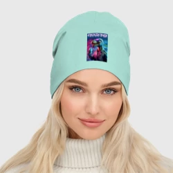 Женская шапка демисезонная Crazy rex - ai art fantasy - фото 2