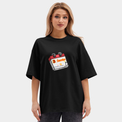 Женская футболка Oversize хлопок premium Календарь перевернутый - 3 сентября - фото 2