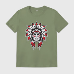 Мужская футболка хлопок Вождь индеец