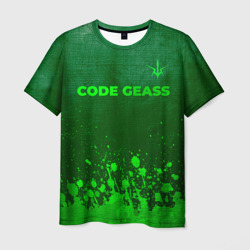 Мужская футболка 3D Code Geass - green gradient посередине