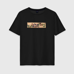 Женская футболка хлопок Oversize Schoolboy Runaway