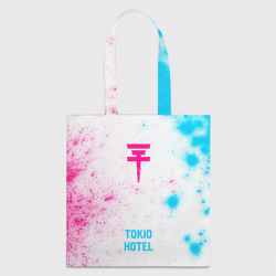 Шоппер 3D Tokio Hotel neon gradient style по-центру