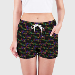 Женские шорты 3D Logo - Schoolboy Runaway pattern - фото 2