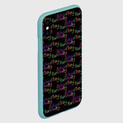 Чехол для iPhone XS Max матовый Logo - Schoolboy Runaway pattern - фото 2