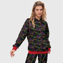 Женский костюм с толстовкой 3D Logo - Schoolboy Runaway pattern - фото 2