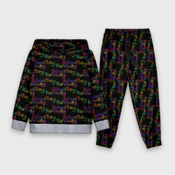 Детский костюм с толстовкой 3D Logo - Schoolboy Runaway pattern