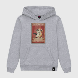 Женская толстовка хлопок Жизнь лучше в танце - коты