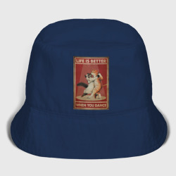 Женская панама хлопок Жизнь лучше в танце - коты