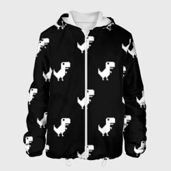 Мужская куртка 3D С пиксельными силуэтами 8 бит динозавриков