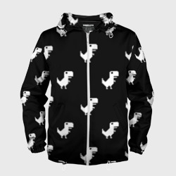 Мужская ветровка 3D С пиксельными силуэтами 8 бит динозавриков