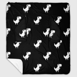 Плед с рукавами С пиксельными силуэтами 8 бит динозавриков