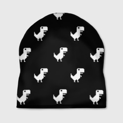 Шапка 3D С пиксельными силуэтами 8 бит динозавриков