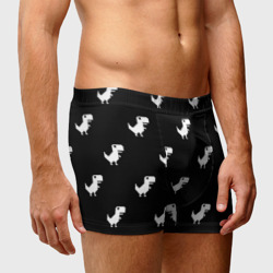 Мужские трусы 3D С пиксельными силуэтами 8 бит динозавриков - фото 2