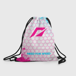 Рюкзак-мешок 3D Need for Speed neon gradient style по-центру