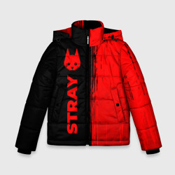 Зимняя куртка для мальчиков 3D Stray - red gradient по-вертикали