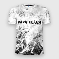 Мужская футболка 3D Slim Papa Roach white graphite
