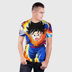 Мужская футболка 3D Slim Dragon Ball Z Аниме - фото 2