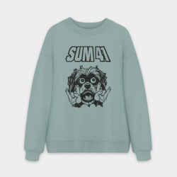 Мужской свитшот oversize без начеса хлопок Sum41 - rock dog