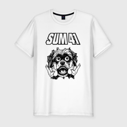 Мужская футболка хлопок Slim Sum41 - rock dog