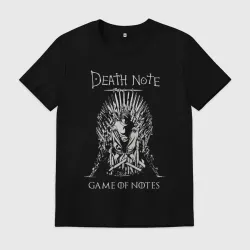 Мужская футболка хлопок Death Note L Game of Notes meme