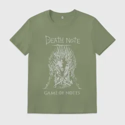 Мужская футболка хлопок Death Note L Game of Notes meme